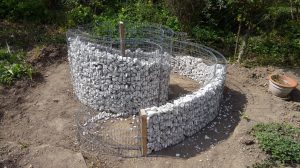 Kräuterspirale Gabione Gitterkörbe