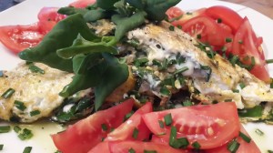 Spinatomelette mit Neuseeländerspinat