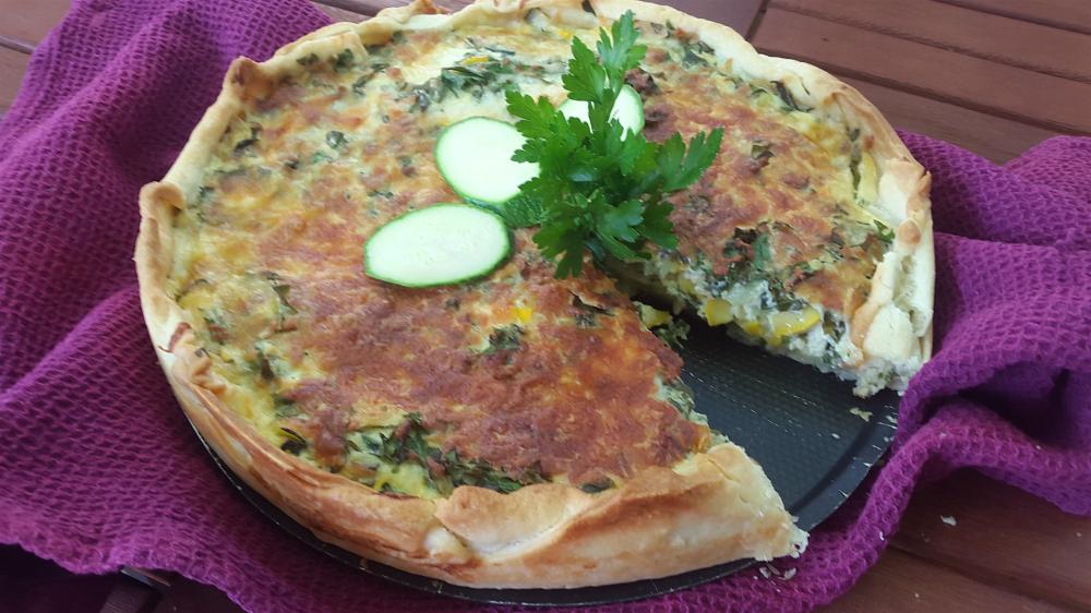 Zucchini Spinat Quiche