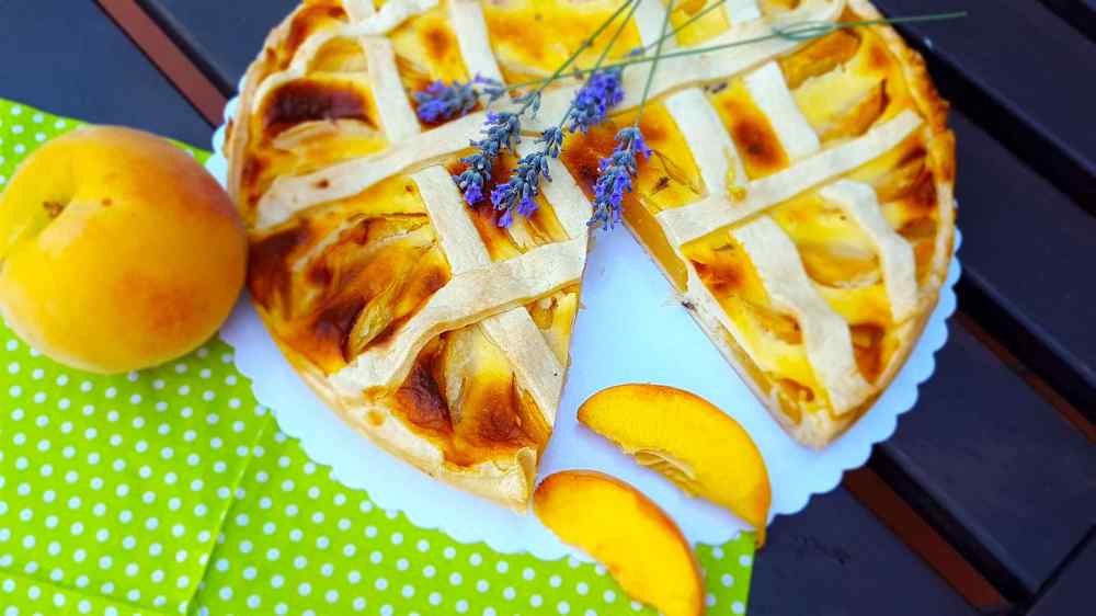 Pfirsich Lavendel Tarte, Pfirsichkuchen